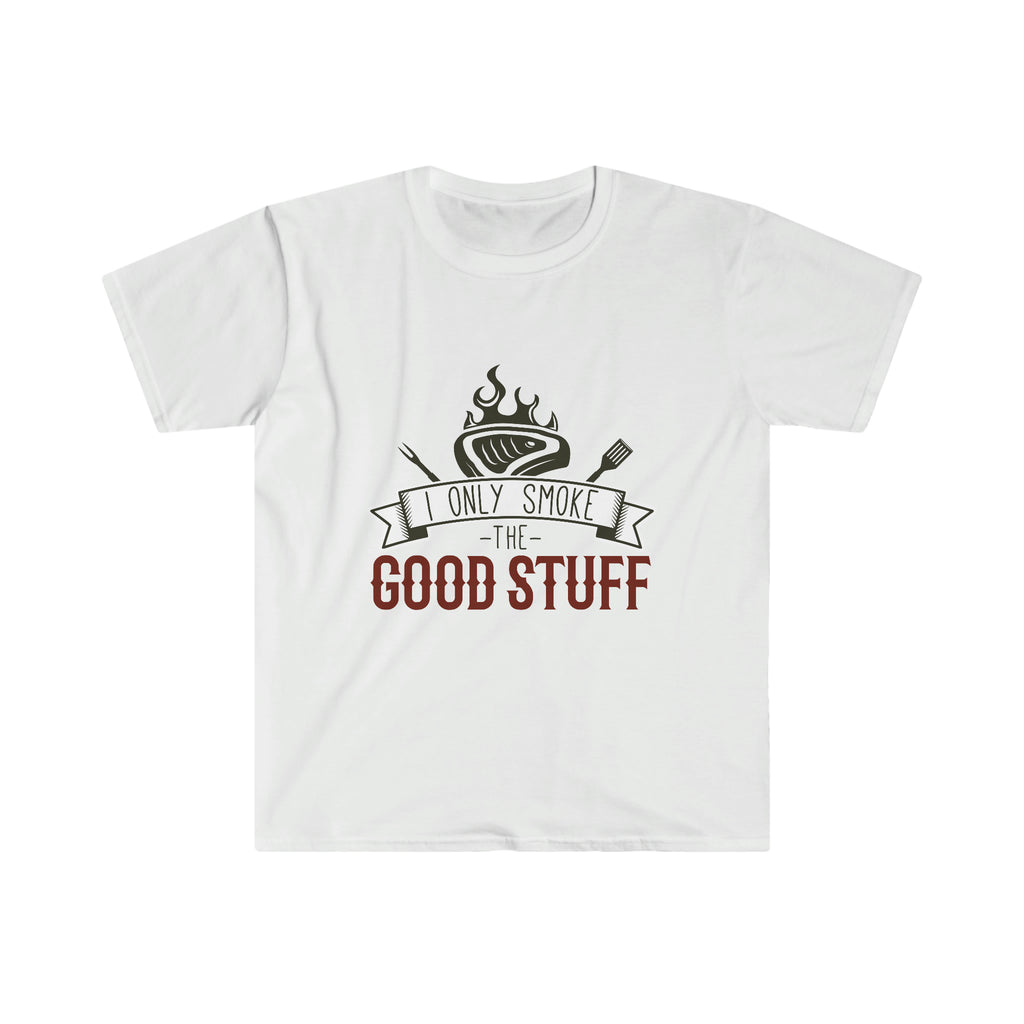 I Only Smoke The Good Stuff BBQ T Shirt T-Shirt USA Seasonings White S 