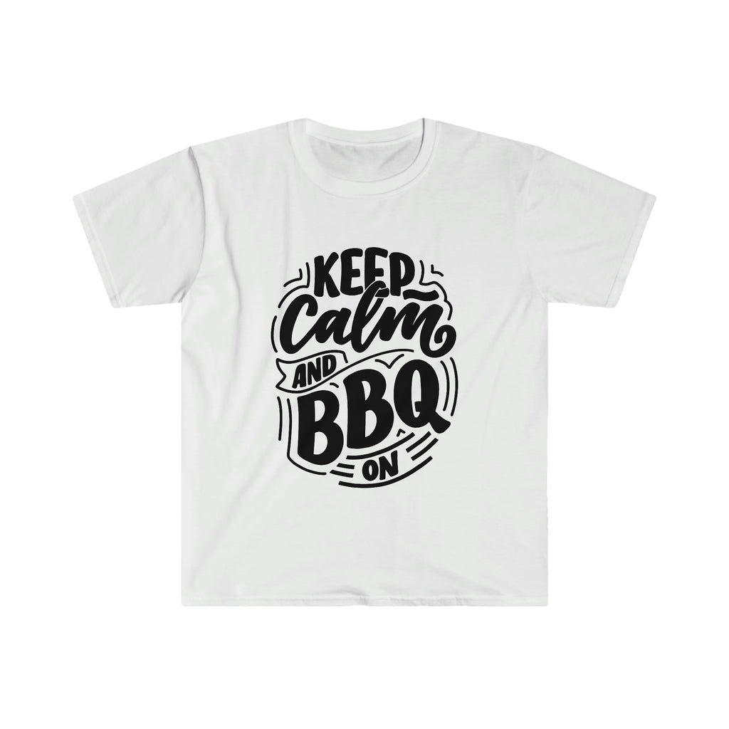 Keep Calm And BBQ On T-Shirt T-Shirt USA Seasonings White S 