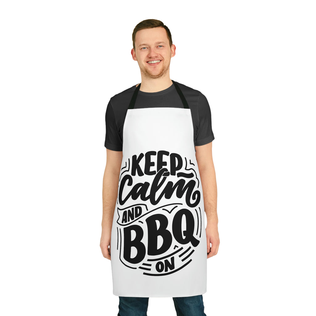Keep Calm And BBQ On Apron All Over Prints USA Seasonings One size Black 